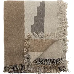 Maji Decke 160 x 130 cm braun recycelt