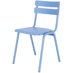 Stuhl One aus Aluminium, stapelbar, Retro Chic, hellblau, wetterfest für Outdoor