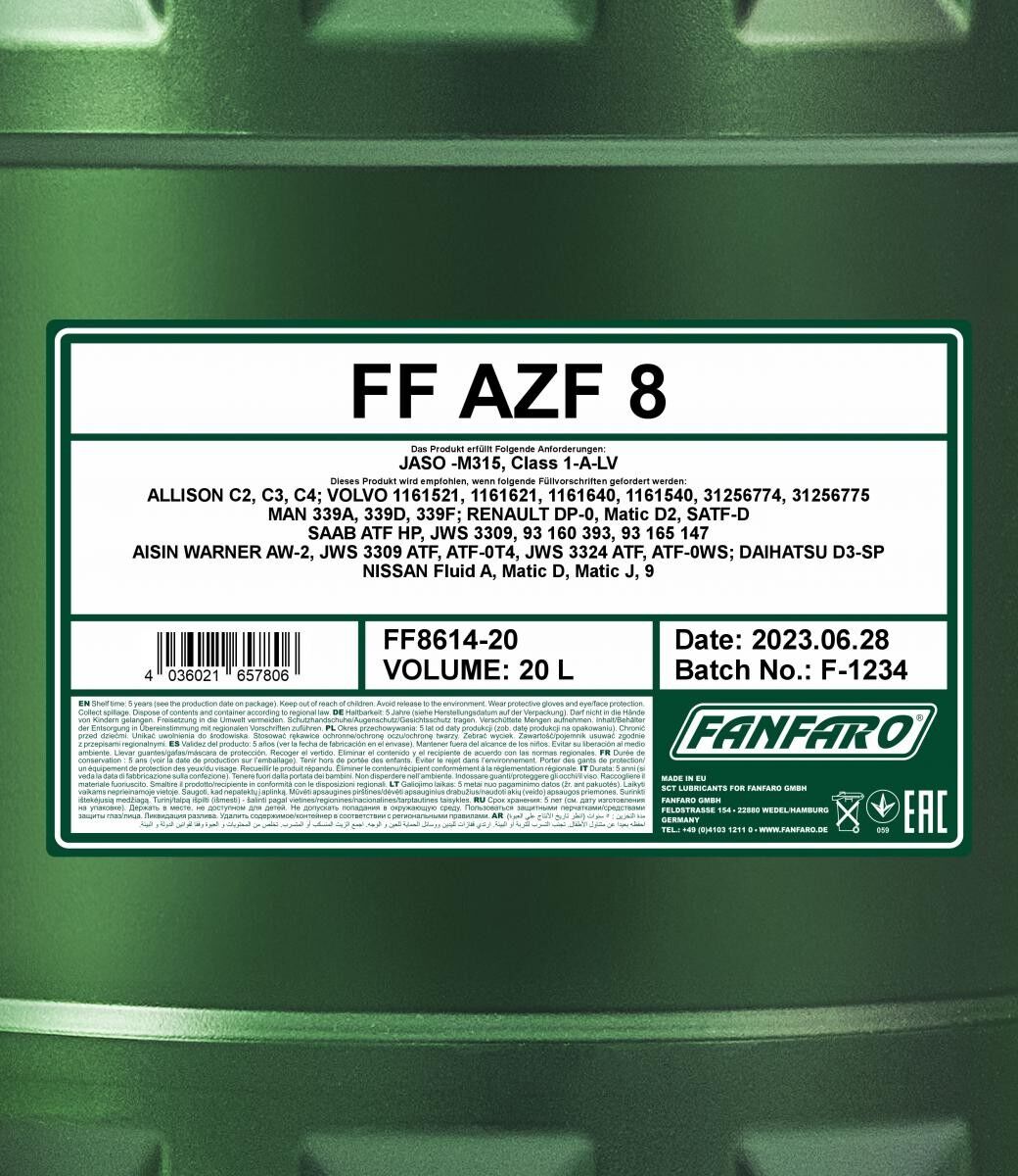 FANFARO FF8614-20 Automatikgetriebeöl (ATF)