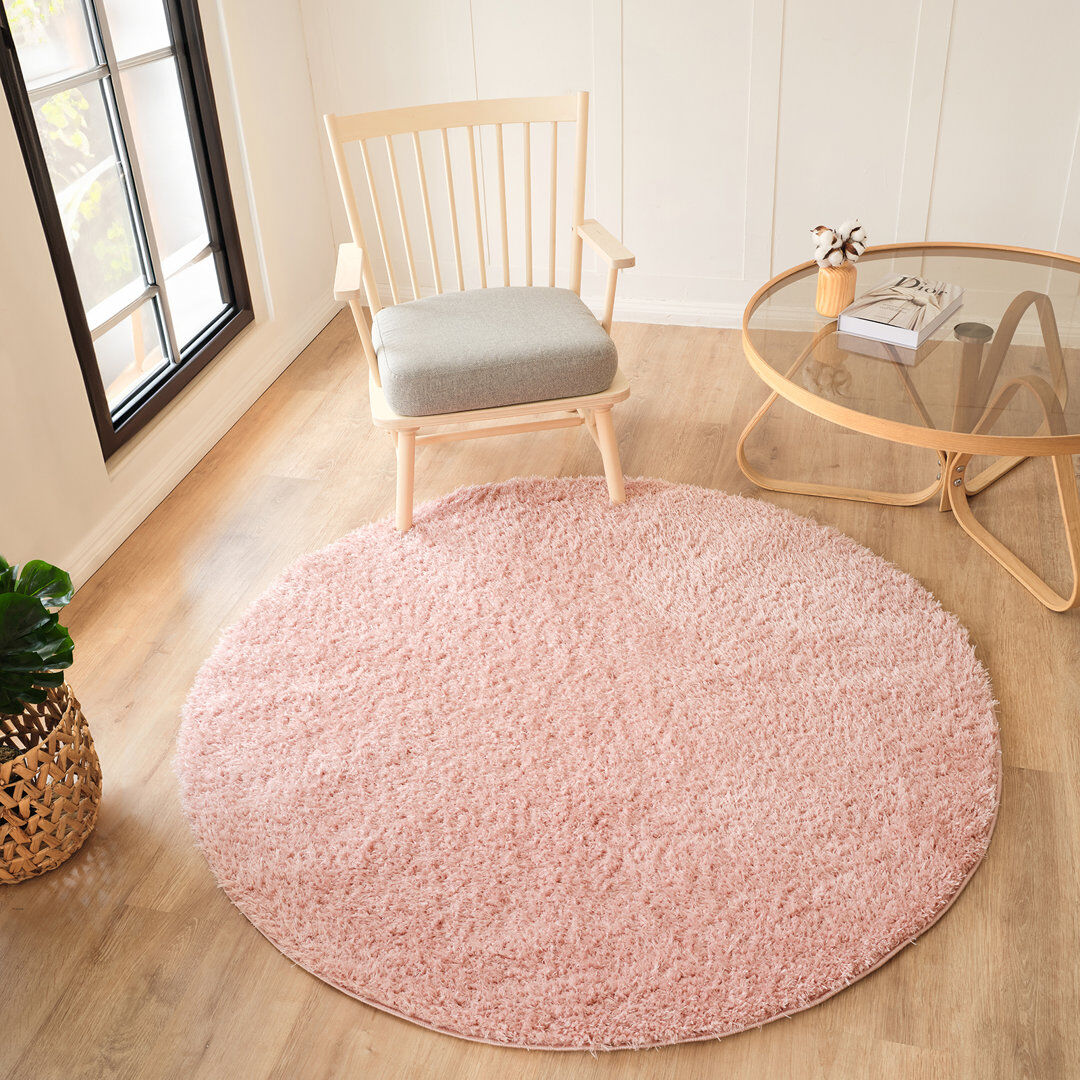 Brayden Studio Arwilda Area Rug Pink Round 160cm