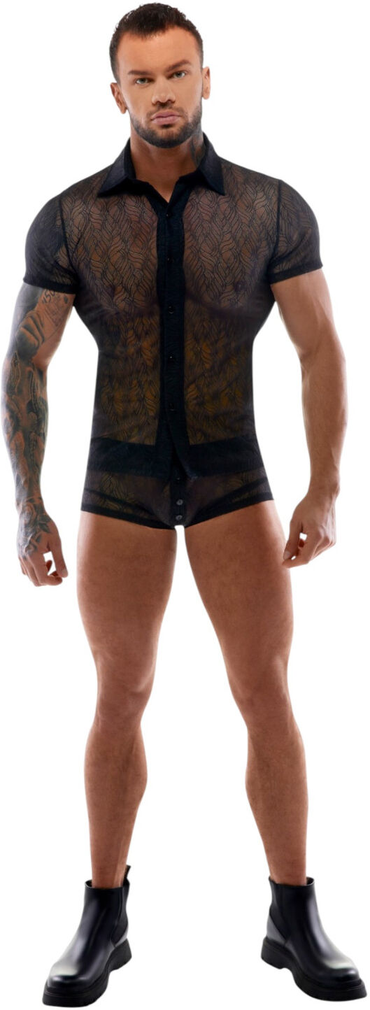 Svenjoyment - lace men’s shirt (black) - M