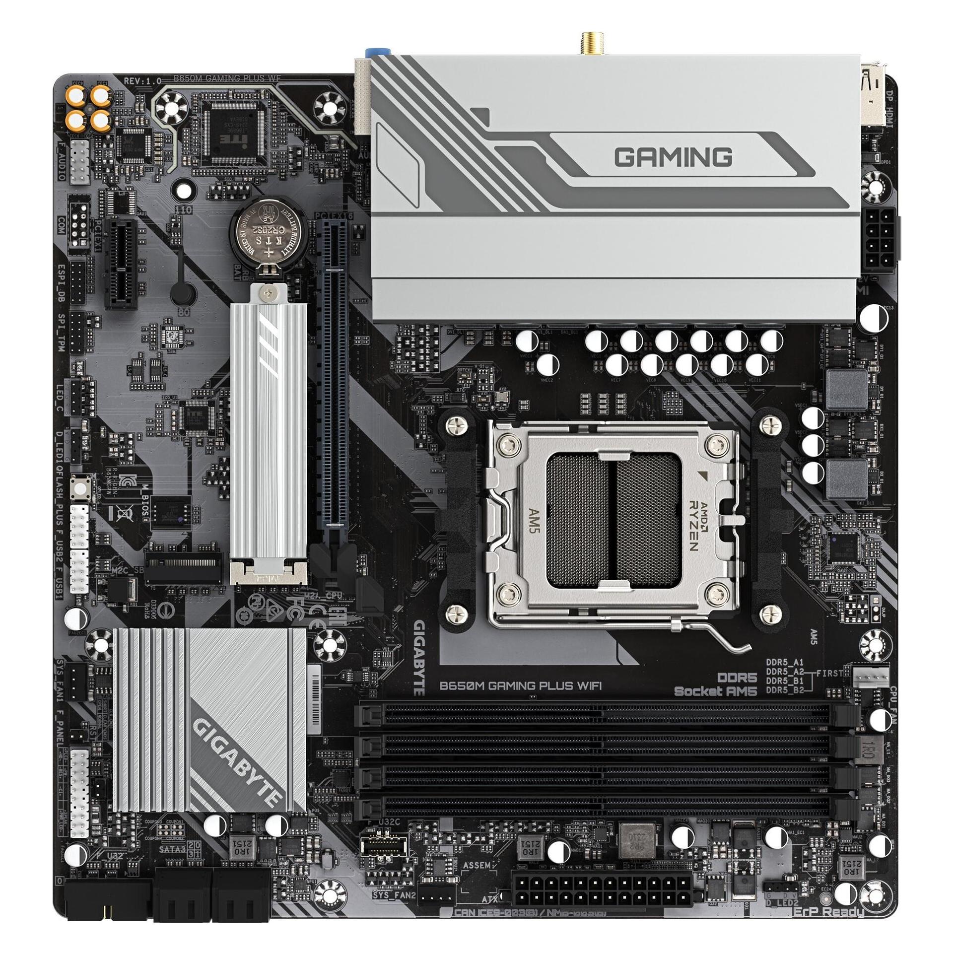 Gigabyte B650M Gaming Plus WIFI (AM5, AMD B650, mATX) (B650M Gaming Plus WF)