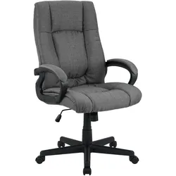 CLP Bürostuhl ergonomisch mit Rollen und Höhenverstellung, Chefsessel höhenverstellbar und Wippfunktion, rückenschonend, Drehstuhl Sparta