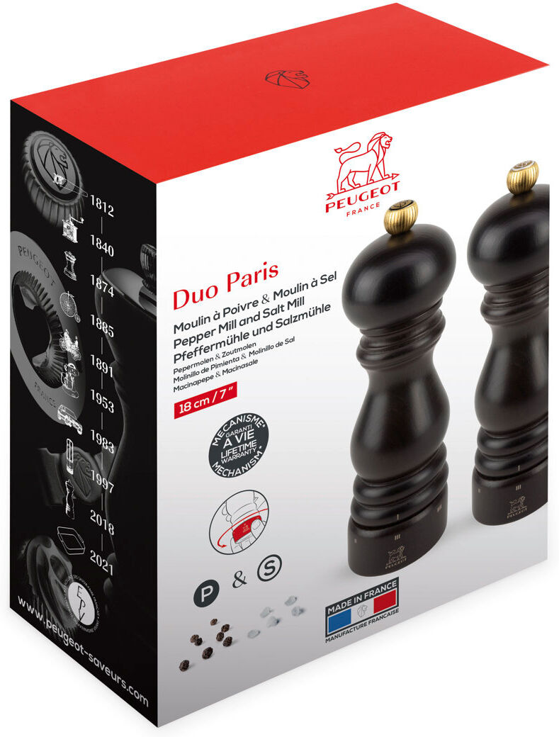 Peugeot Saveurs, Paris U'Select - Set of Salt & Pepper Mills Chocolate 20.2cm H X 8cm W X 16cm D
