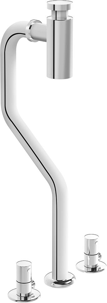 Système de siphon VitrA Plural Design A45157 chromé, pour siphon de sol, montage au sol