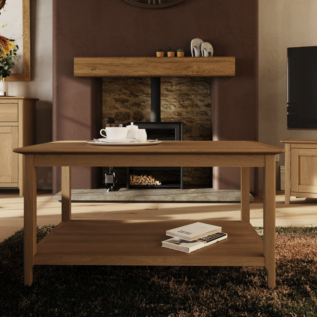 ClassicLiving Daris Coffee Table With Storage Shelf. Brown