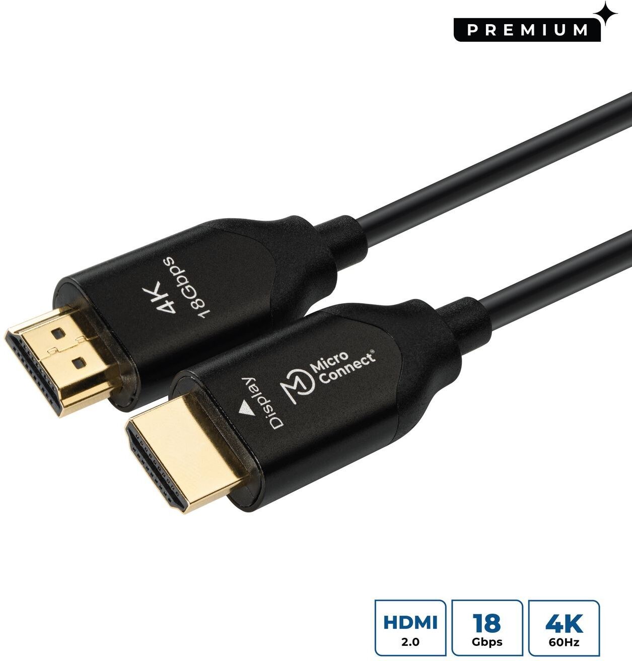 MicroConnect Premium High Speed Active Optic HDMI 2.0 Cable 15m