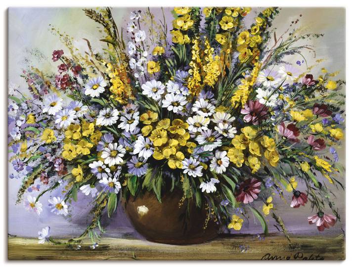 Wandbild ARTLAND Herrlichkeit von Gänseblümchen , bunt (farbe bild(er): bunt), B:40cm H:30cm, Bilder, Wandbild, als Leinwandbild, Poster in verschied. Grössen