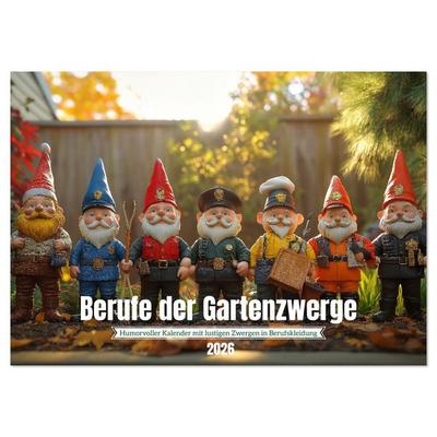 Berufe der Gartenzwerge (Wandkalender 2026 DIN A3 quer), CALVENDO Monatskalender