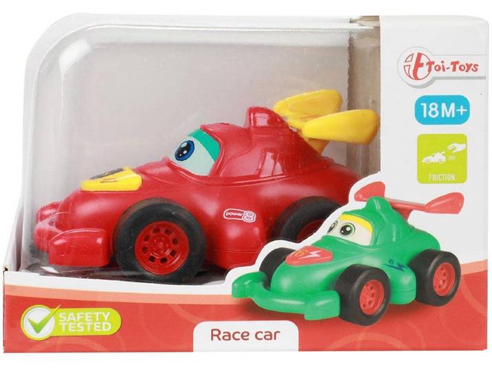 Little Stars - Cartoon Raceauto - 13,5 cm - Blauw