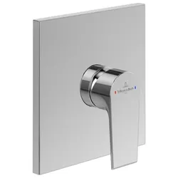 Villeroy und Boch Liberty Fertigmontageset TVS10700400061 Unterputz-Einhebel-Duscharmatur, Wandmontage, chrom