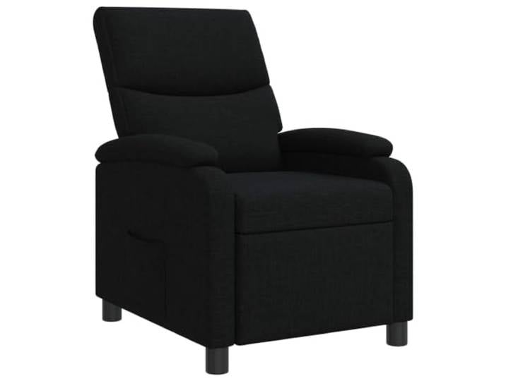 IBUQDDV Relaxsessel Liegesessel Stoff Schwarz Verstellbar 115-160 Grad Metall-Holzwerkstoff-Rahmen, Schaumstoff-Faser-Polsterung, modernes Design, pflegeleicht