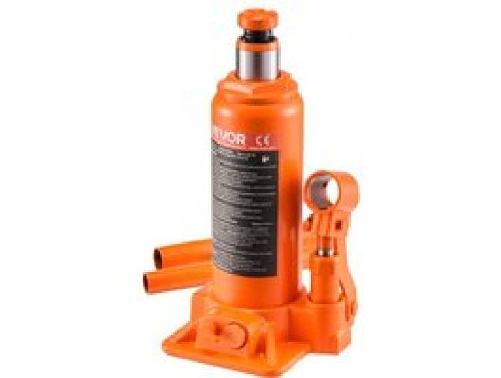 VEVOR Cric Bouteille Hydraulique Grande Capacité 6 T, Cric de Levage pour Voiture Plage de Levage 195-375 mm, pour Entretien Réparation Automobile et Équipement Agricole, Atelier Garage, Orange