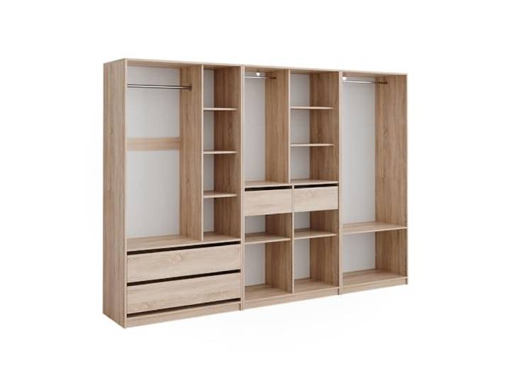 Vicco Kleiderschrank Elmo, Sonoma, 280 x 200 cm 3er Set, für flexible Aufbewahrung verschiedenster Kleidungsstücke