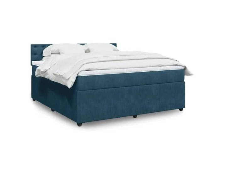 RJPLMFV Lattenrost und Matratze, Velours, Blau, 180 x 200 cm Individuelle Taschenfedern, atmungsaktive Matratzenauflage, abnehmbarer Bezug, waschbar, individuelle Unterstützung
