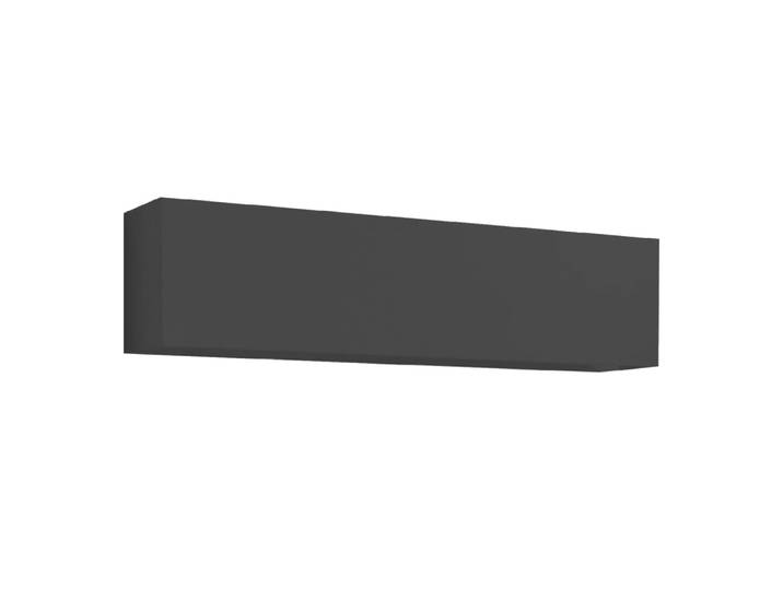 Armoire de salon suspendue horizontale 180 cm effet bois anthracite