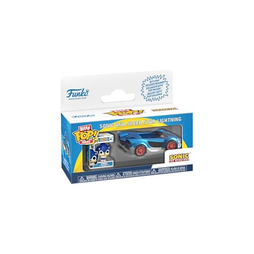 Funko Bitty POP! Ride Sonic The Hedgehog Speed Star met Sonic en Speed Star Lightning mini-verzamelfiguurtjes 2,5 cm