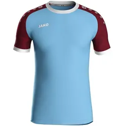 Jako Trikot Iconic KA - lightblue/weinrot - 3XL