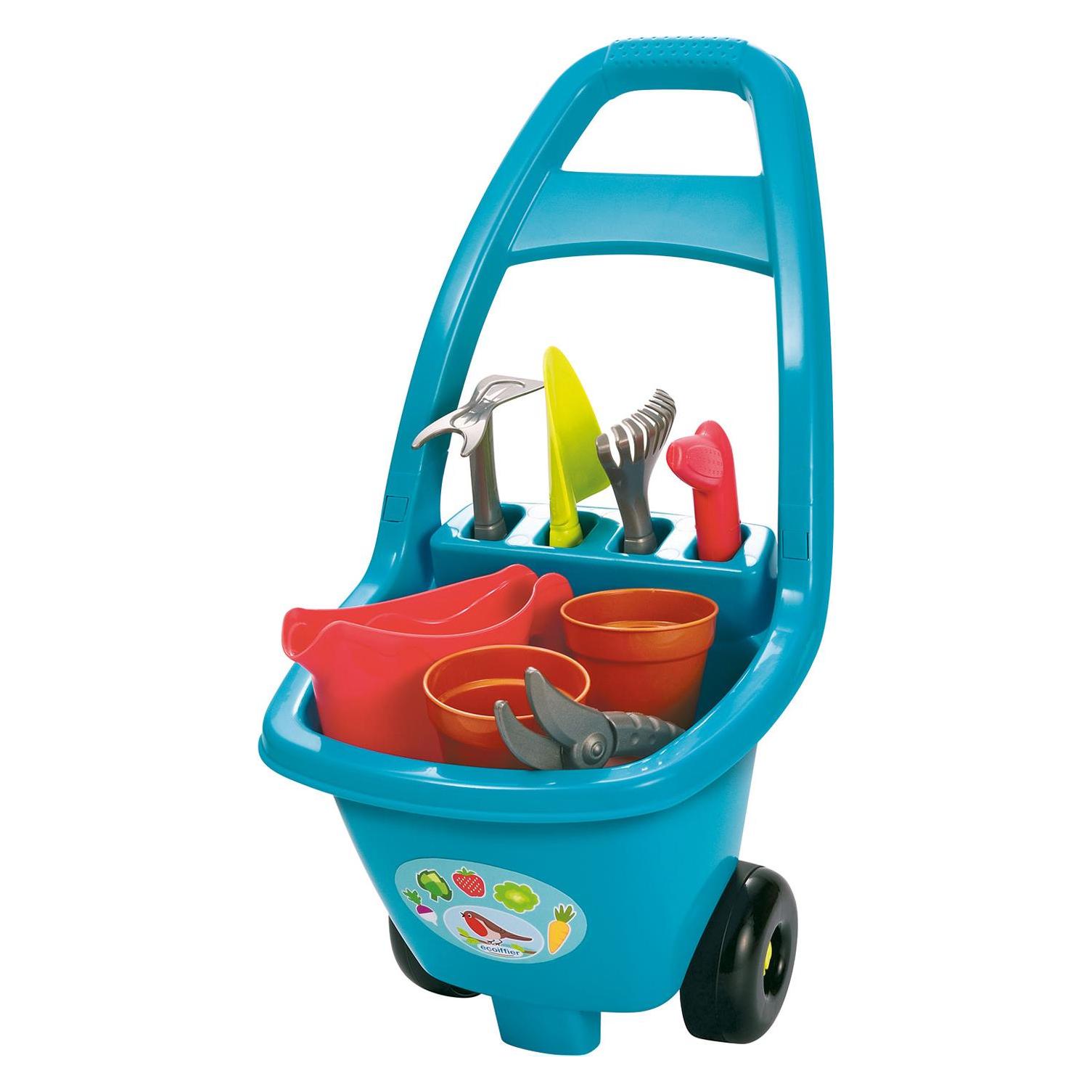 Ecoiffier Trolley mit Gartengeräte (4479)