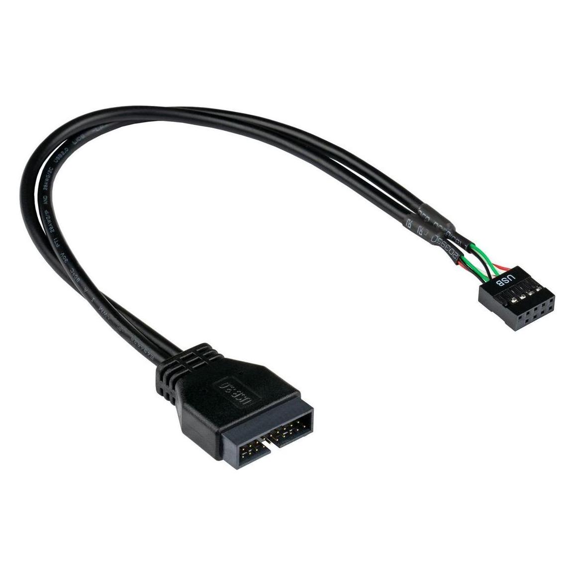 Varia SO-33840 - Adapter intern USB 3.0 Pin-Header Stecker an USB 2.0 Pin-Header Buchse, schwarz, 0,15m (SO-33840)
