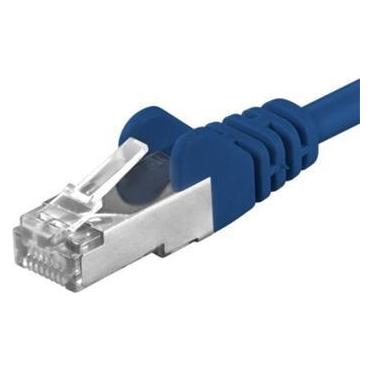 PremiumCord Patch kabel CAT6a S-FTP, RJ45-RJ45, AWG 26/7, modrá (PiMF, S/FTP, CAT6a, 10 m) (SP6ASFTP100B)