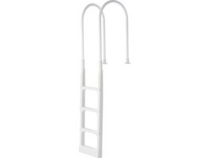 VEVOR Échelle de Piscine en Plastique avec 2 Rampes, 4 Marches Antidérapantes Épaisses, Capacité de Charge 136 kg, pour Piscines Creusées de 122-137 cm, Terrasse, Jardin, Maison, Intérieur, Extérieur
