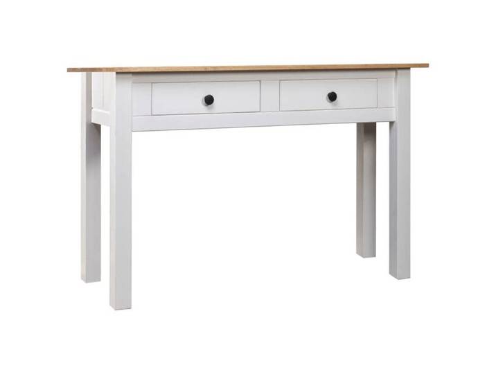 SALE 2026  Table à café Blanche - Table console Blanche 110x40x72cm Pin solide Gamme Panama PRO596592906