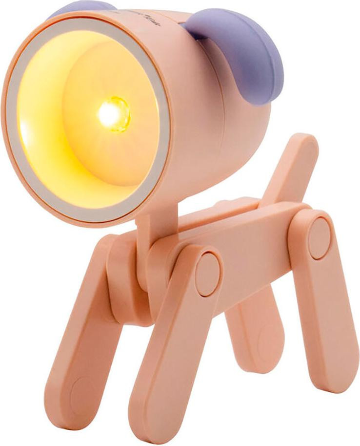 RealPower LED-zaklamp met hondendesign, roze