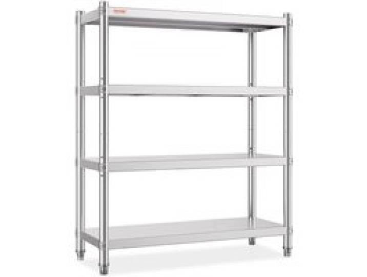 VEVOR Regal aus Edelstahl, für Küche, Garage, Lager, Balkon, 48 x 18,9 x 59 Zoll / 122 x 48 x 150 cm