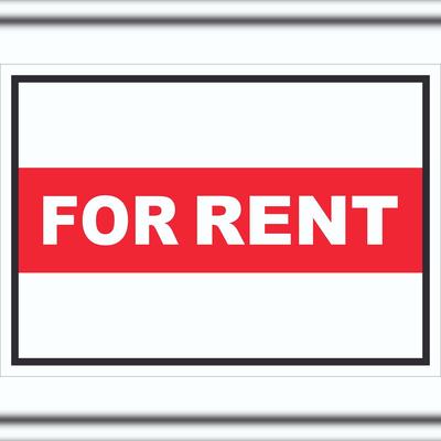 HB-Druck For Rent Schild mit Text Verkaufsschild A2 (420x594mm)