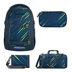 Coocazoo Mate Fast Lime Schulrucksack Set 4tlg