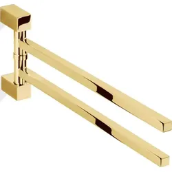 Corner Handtuchreling senkrecht goldfarben doppelt
