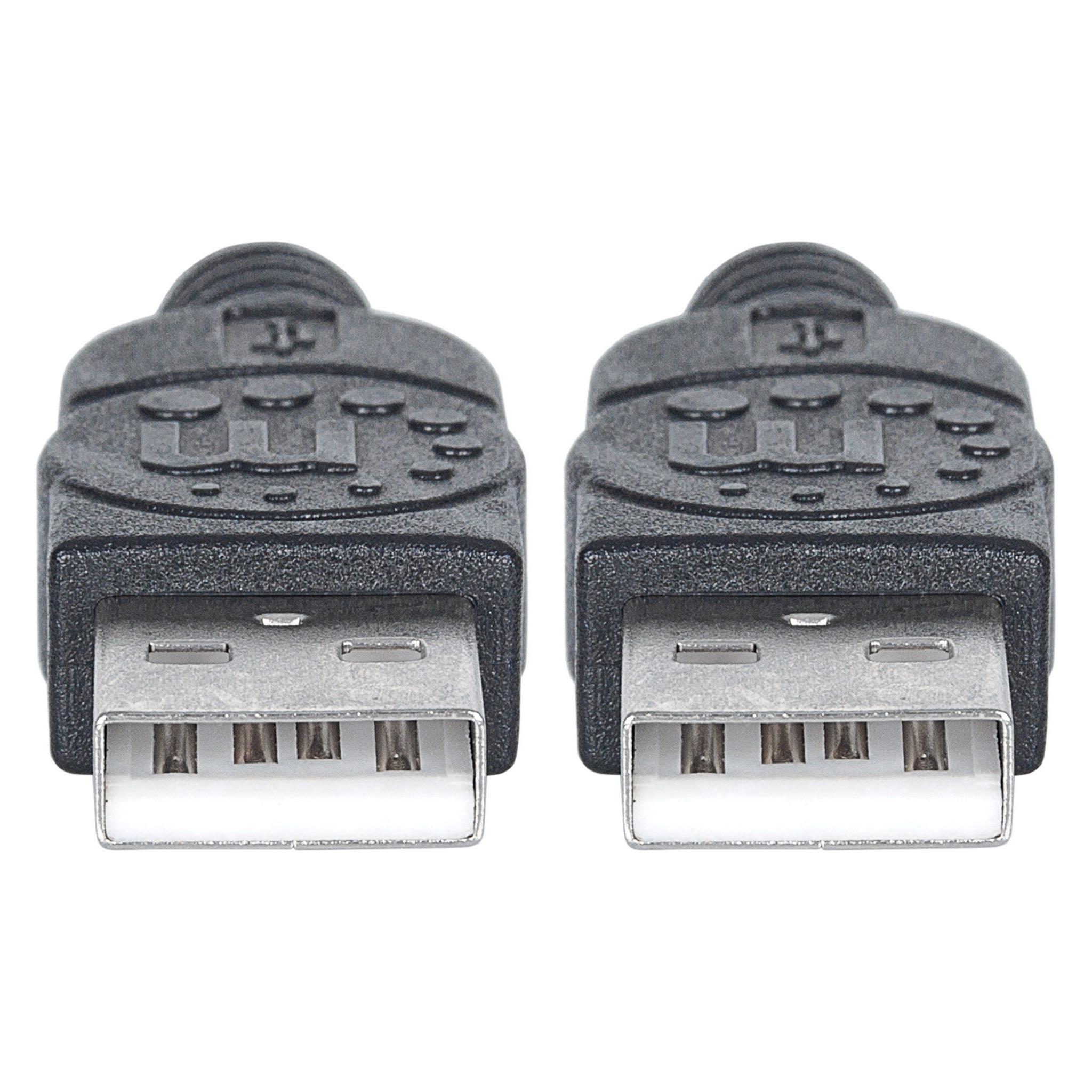 Manhattan USB 2.0, Typ A-Stecker auf USB Typ A-Stecker (1 m, USB 2.0) (353892)