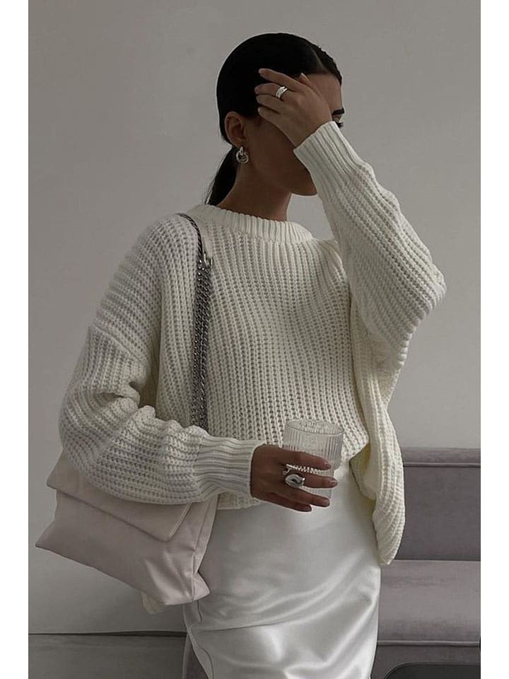 MADMEXT Pullover in Creme - onesize