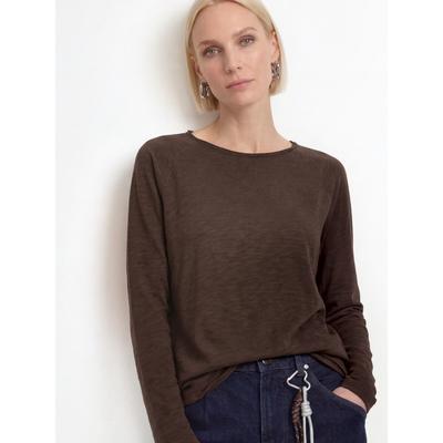 Longsleeve RICHROYAL "Rich & Royal", Damen, Gr. S, braun (chocolate torte), Obermaterial: 100% Baumwolle, Shirts