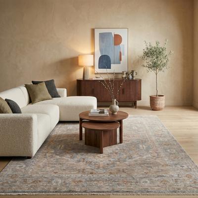 Amer Rugs Albany Vintage Power-Loom Blue Area/Runner Rug