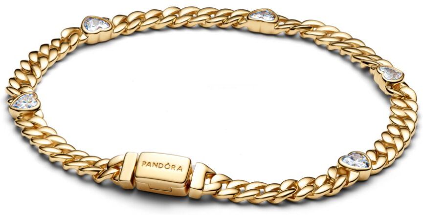 Pandora Timeless Heart Cuban Chain rannekoru, keltakullattu, 564226C01
