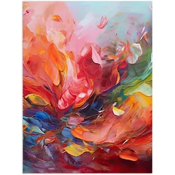POSTER Ölgemälde - Kunst - Abstrakt - Farbenfroh Wandbilder 30x40 cm
