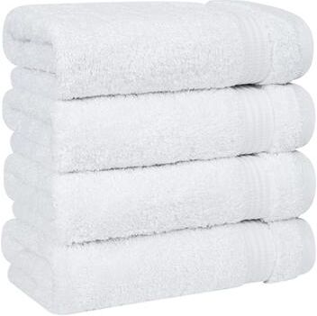 American Soft Linen Bekos 4 Pack Hand Towel Set, 100% Cotton Hand Towels for Bathroom