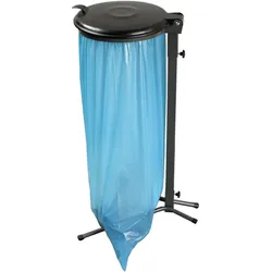 Rottner IHTec Müllsackständer 70-120 L grün mit K-deckel grau, Abfalleimer, Grau, Grün