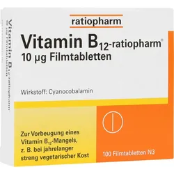 Vitamin-B12-Ratiopharm 10Ug Filmtabletten 100 ST