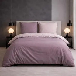 Traumschlaf Feinflanell Bettwäsche Arizona rose 155x220 cm + 80x80 cm - lila