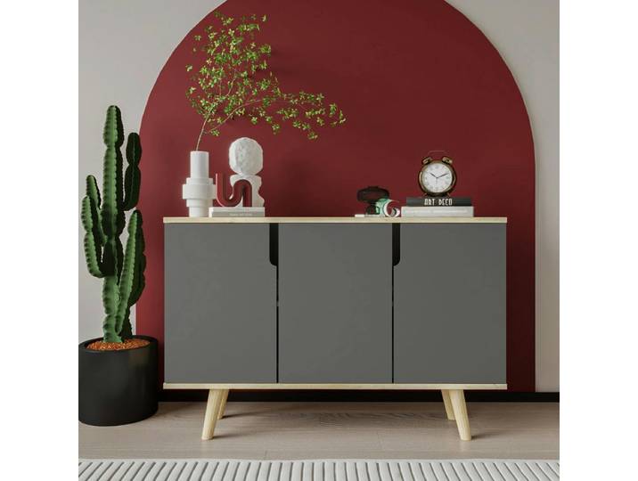 Buffet moderne 3 portes MARFA - Anthracite