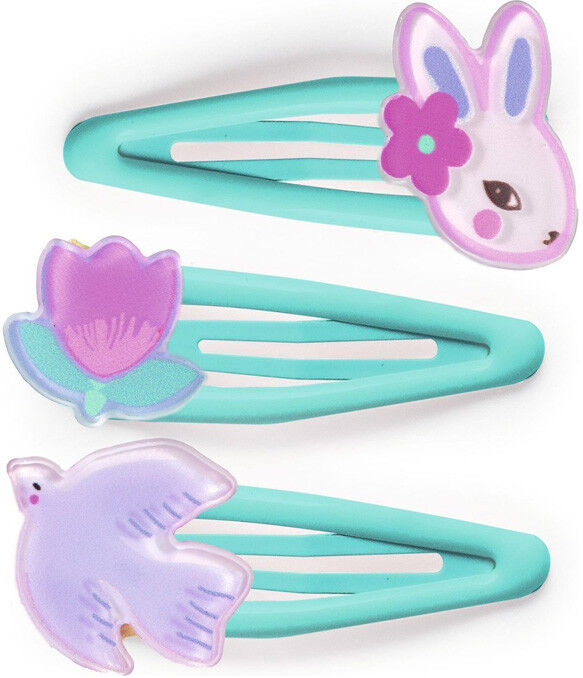 Little Big Room by Djeco Accessoires Plume Collection Jardin : Barrettes Eglantine x 3 - Djeco