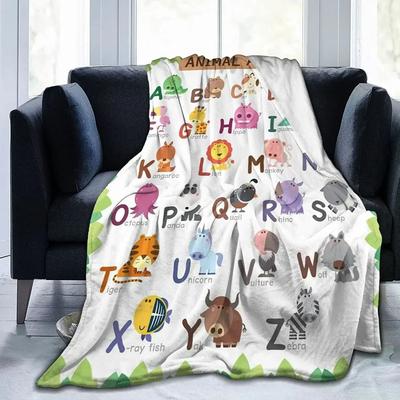 Uplift Picks Alphabet Lore Flannel Throw Blanket Soft Lightweight Cartoon Sofa Blanket 16 150x100 Cm (40x60 Inch)