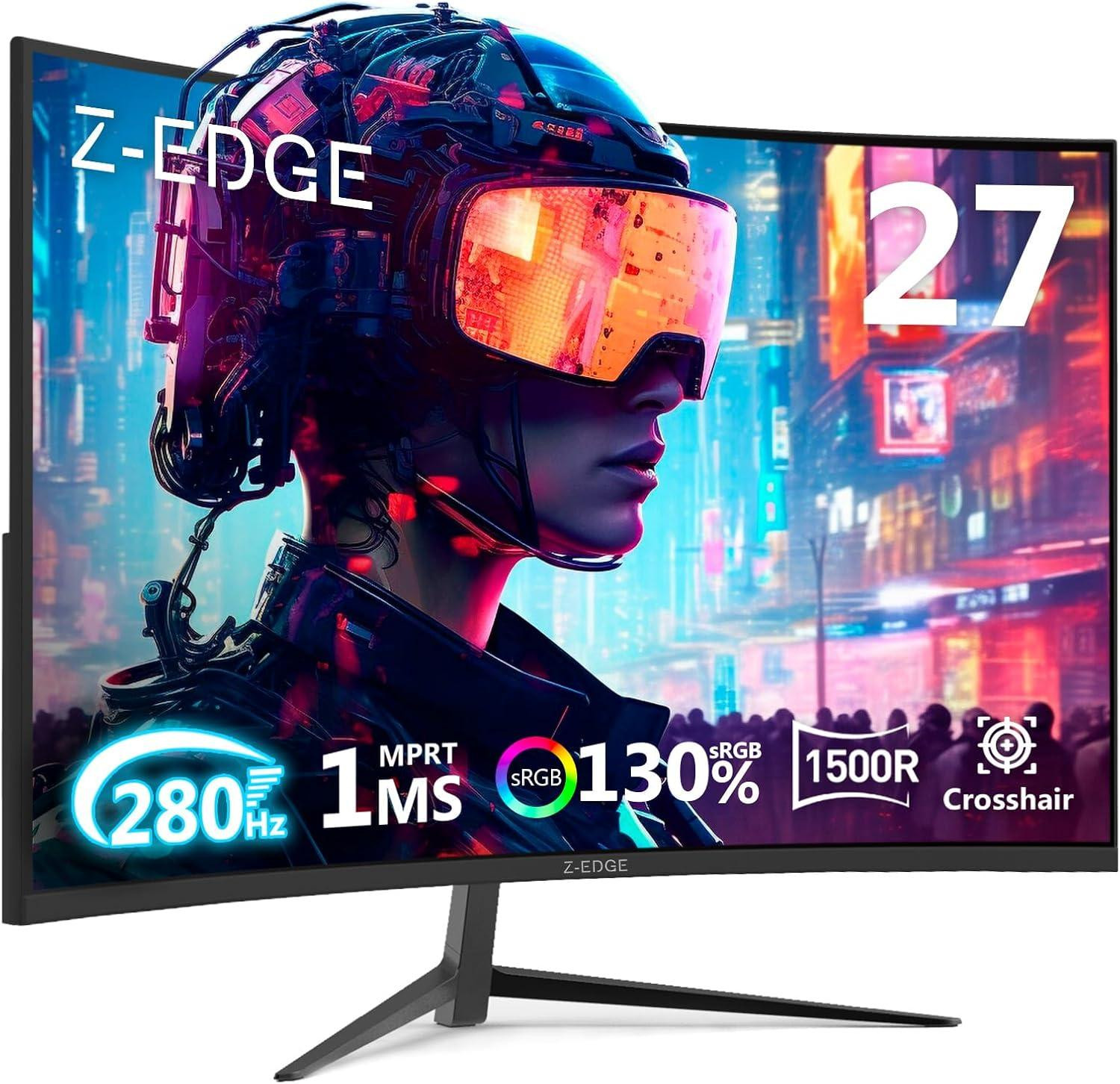 Selius Curved Gaming Monitor 27 inch, FHD 1080P, 280Hz, 1500R, 1ms MPRT, VA Paneel, LED verlichting