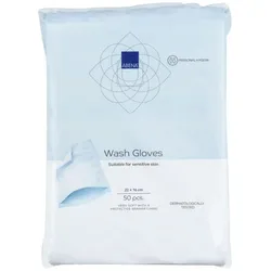 ABENA Waschhandschuhe Airlaid/Folie blau, 50 Stück