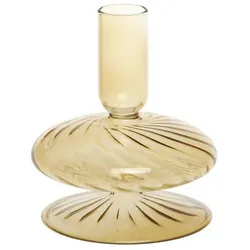 Chic Antique Kerzenständer in Bernsteinfarben, Höhe 11,5, ∅ 9 cm