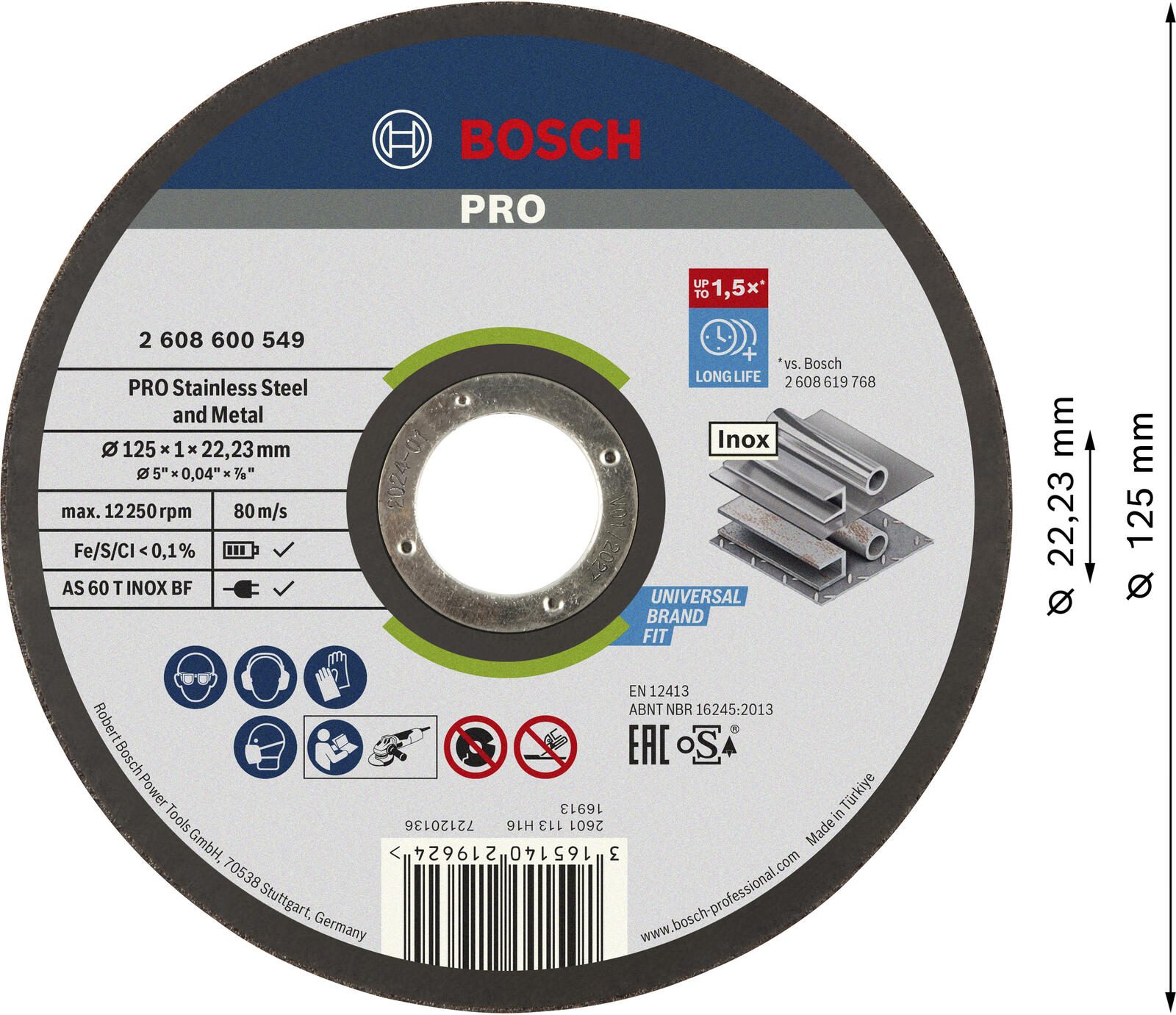 BOSCH Trennscheibe Expert for Inox - Rapido 2608600549