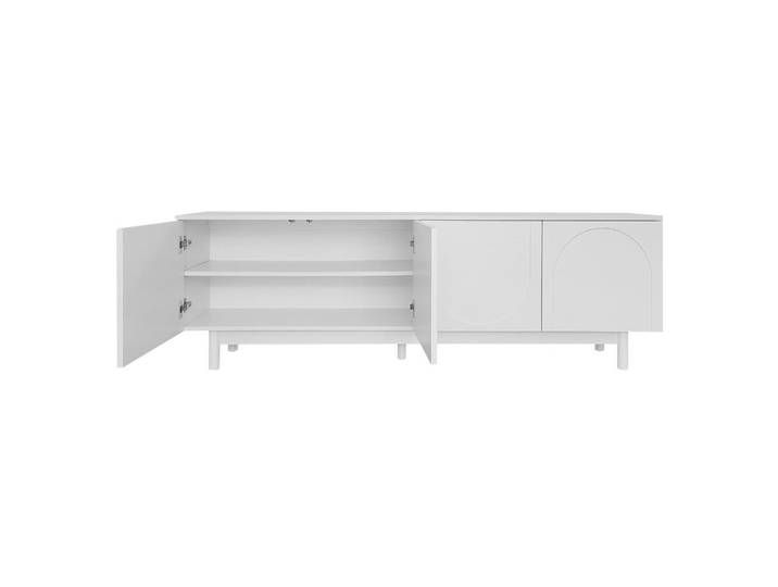 Oxeza Tv-Element 175/38/56 cm Weiß mit verstellbare Einlegeplatten, Holz, Mode, Rechteckig, 175x56x38 cm, Wohnzimmer, TV Möbel, Lowboards, Lowboards stehend